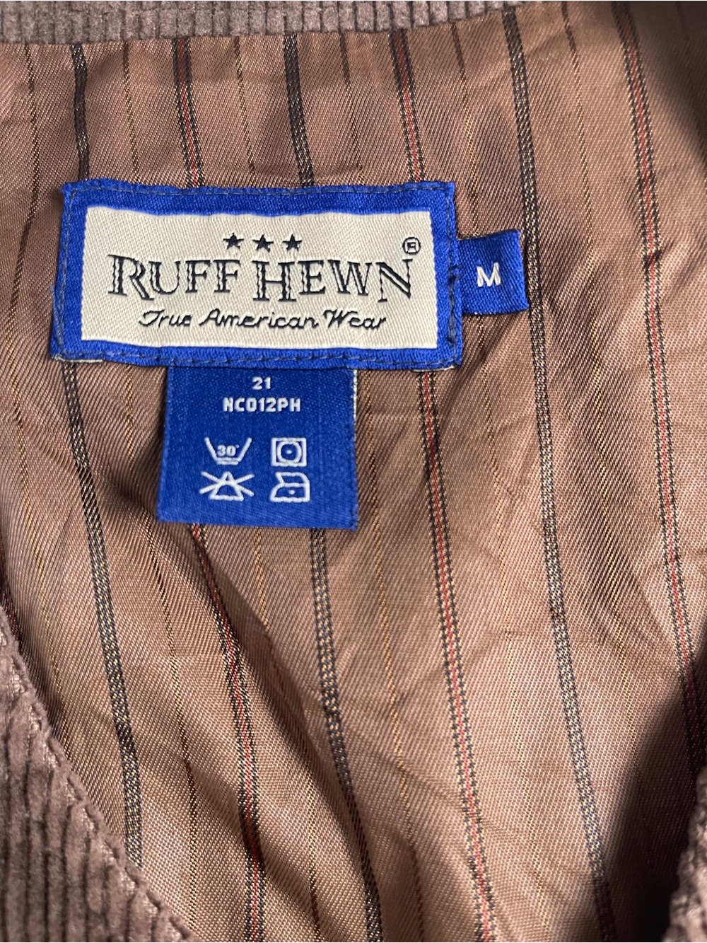 Ruff Hewn Vintage Women's medium Western Corduroy Vest chocolate brown - Picture 3 of 6